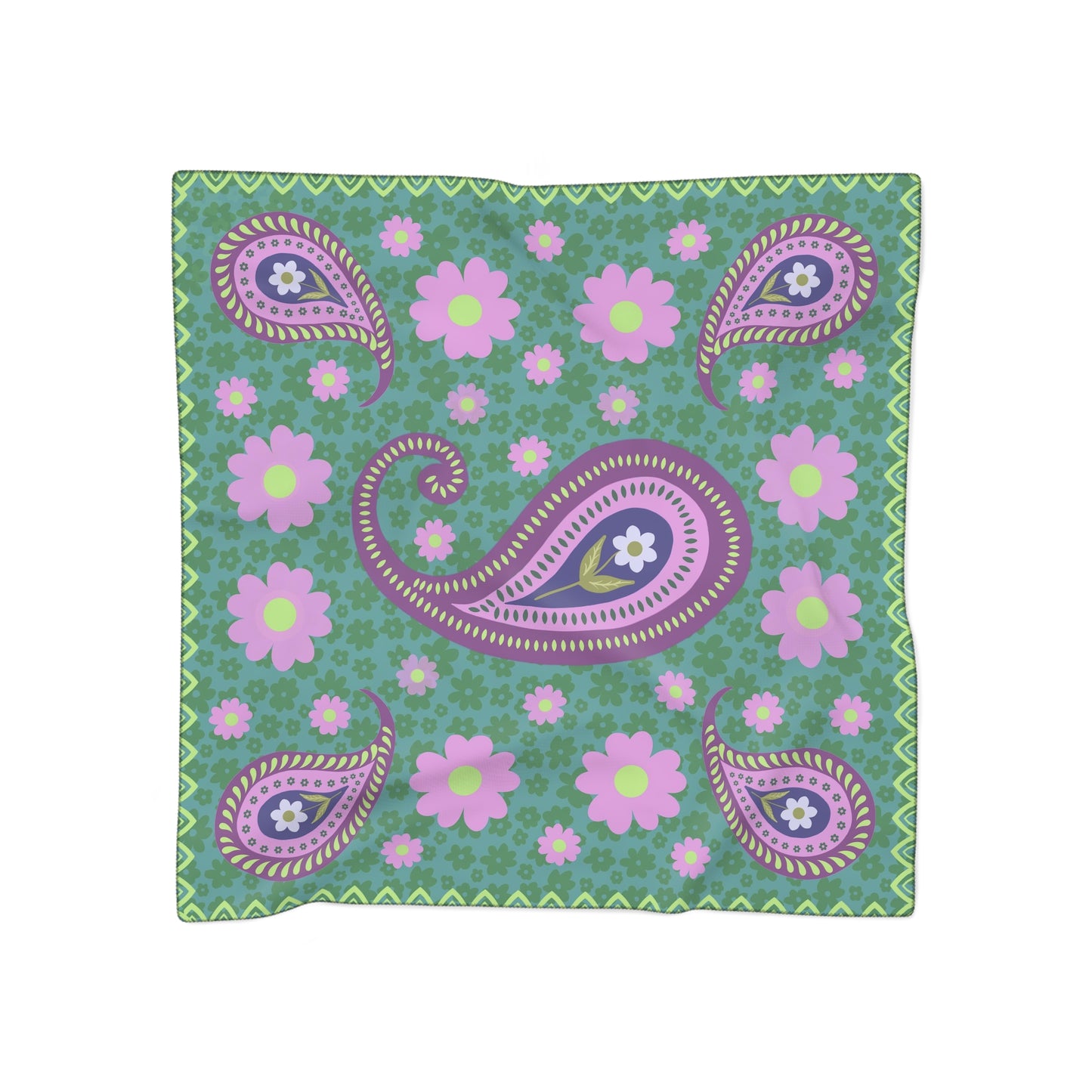 Trippy Paisley and Daisy Scarf