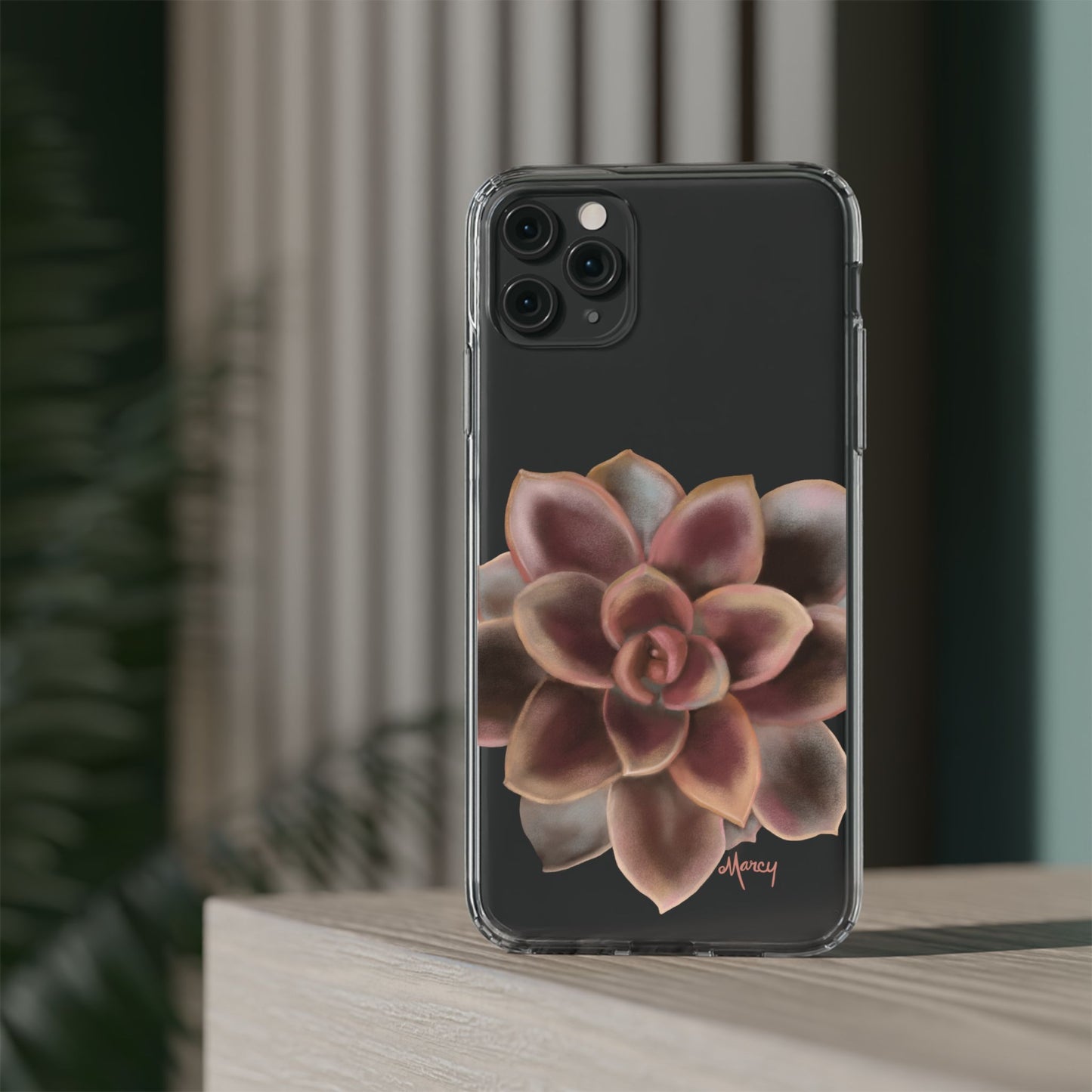 Chocolate Succulent Clear Cases