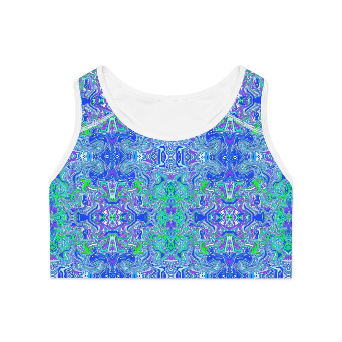 Boho Lavender Garden Sports Bra