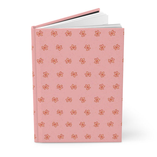 Pink Meadow Flowers Hardcover Journal Matte