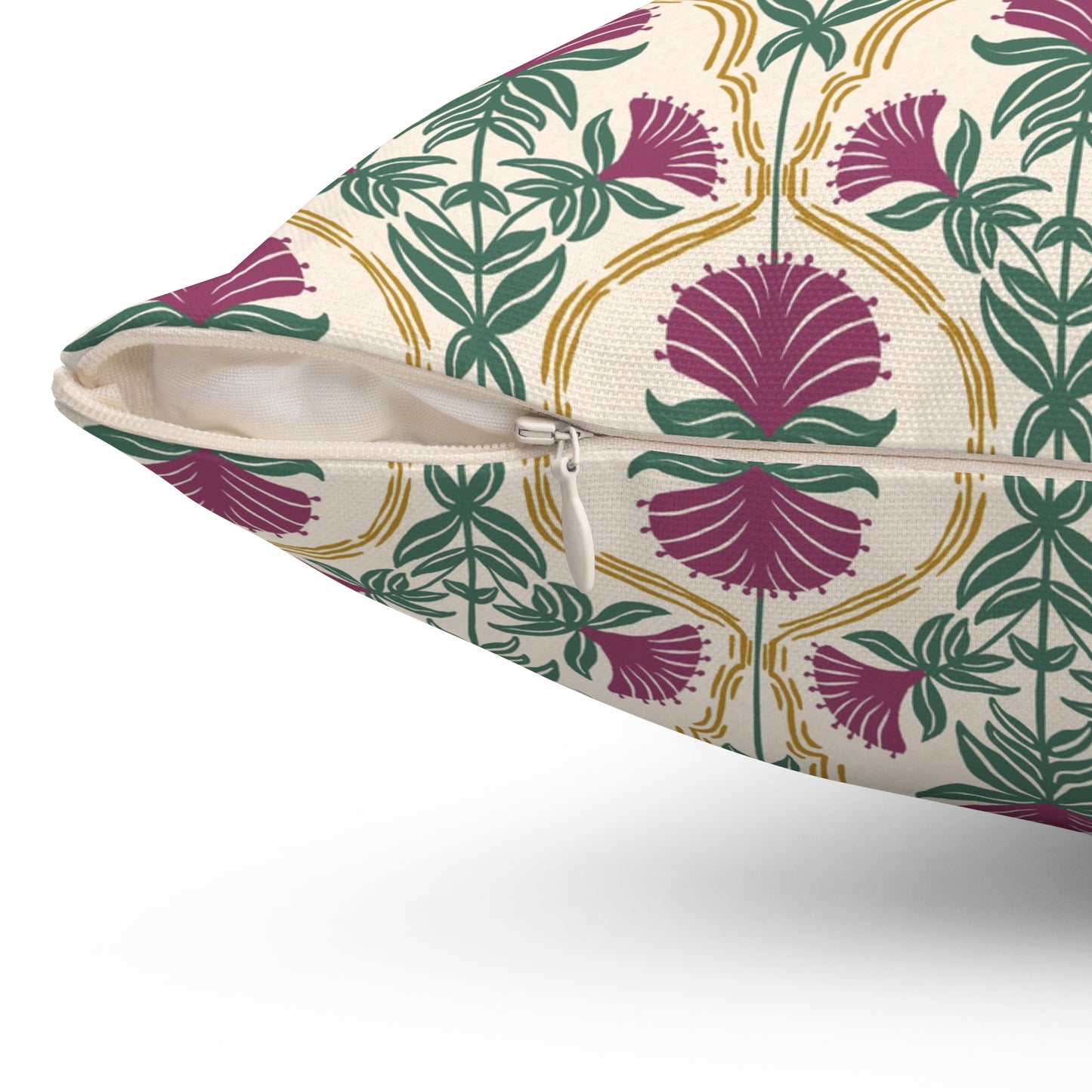 Bergamot Flowers Spun Polyester Square Pillow