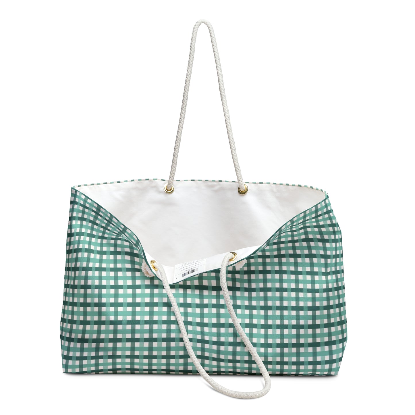 Beach Checks in Sea Green Weekender Bag