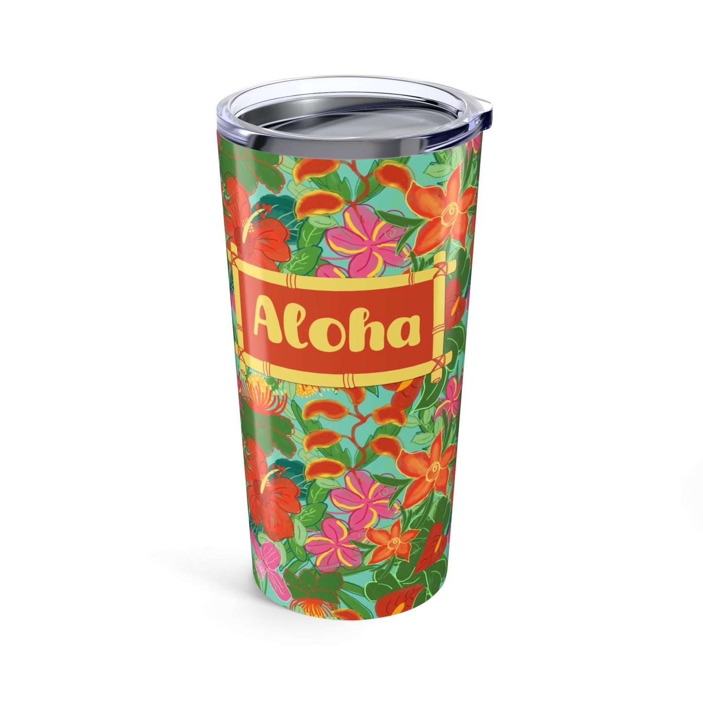 Tropical Flowers Tumbler 20oz