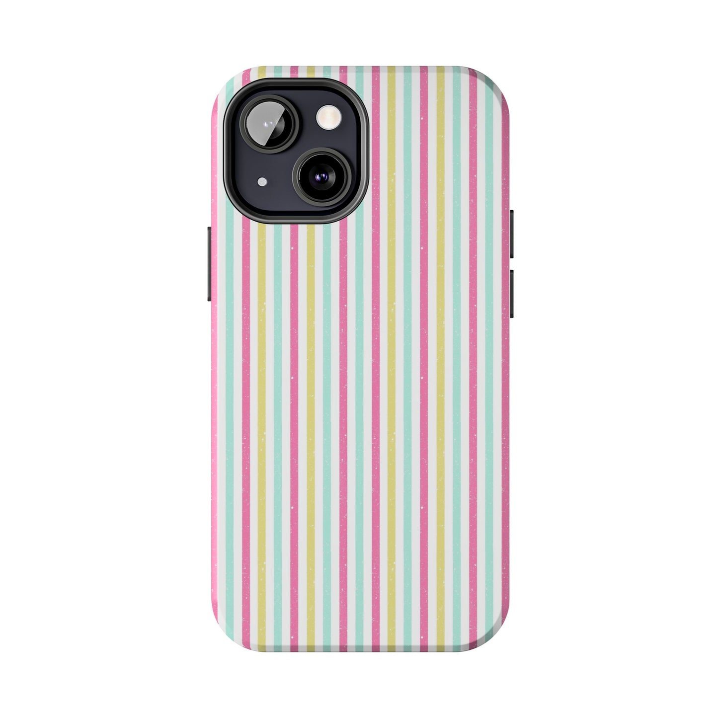 Pastel Stripes on White Tough Phone Cases