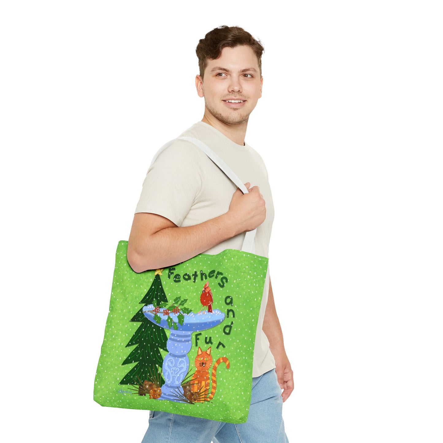 Feathers and Fur Collage Tote Bag