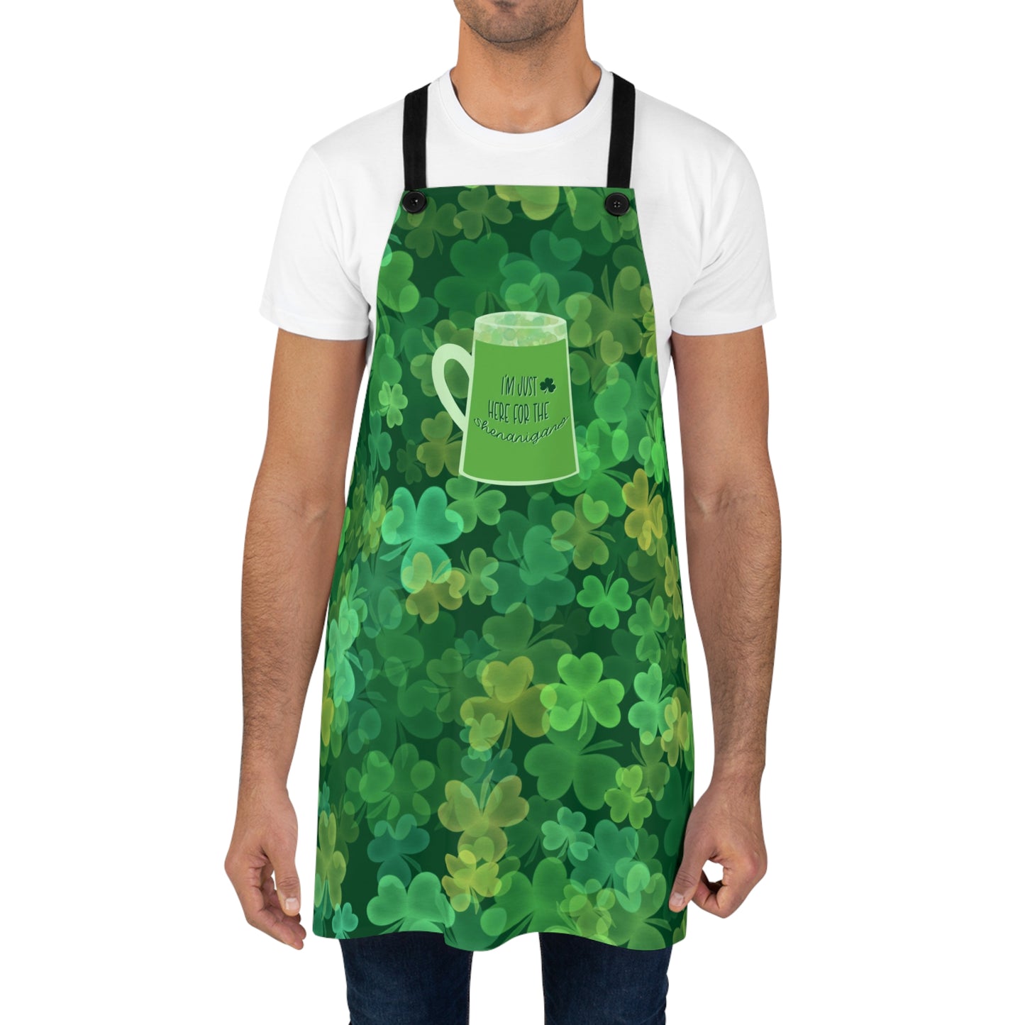 Shamrocks, Green Beer, I’m Just Here for the Shenanigans Aprons