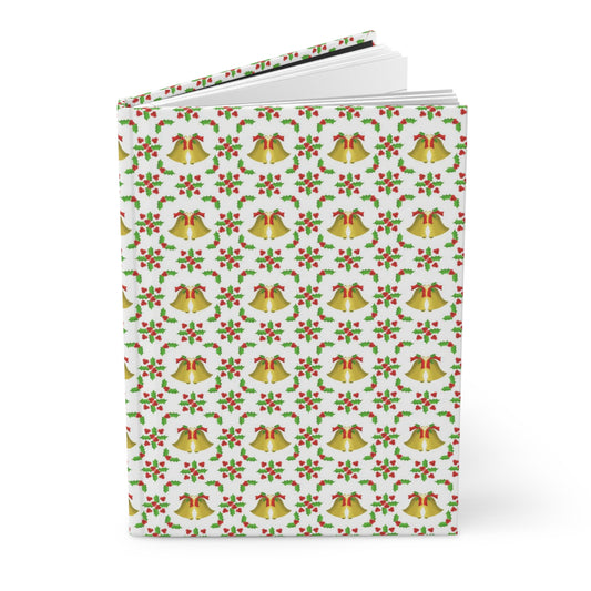 Bells and Holly Hardcover Journal Matte