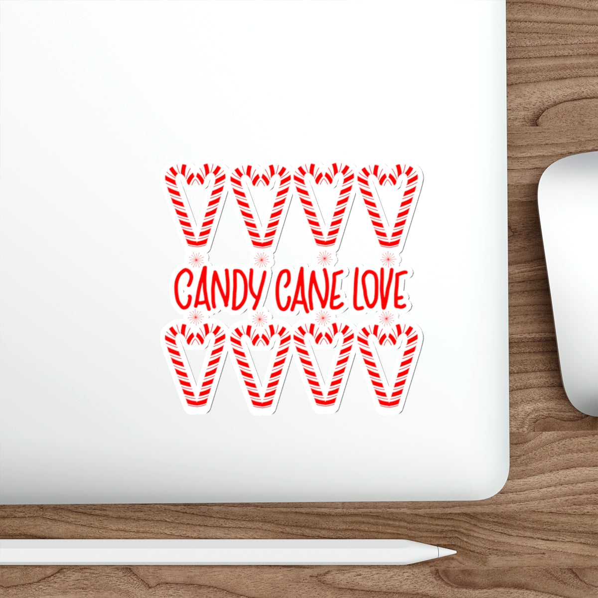 Candy Cane Hearts Die-Cut Stickers