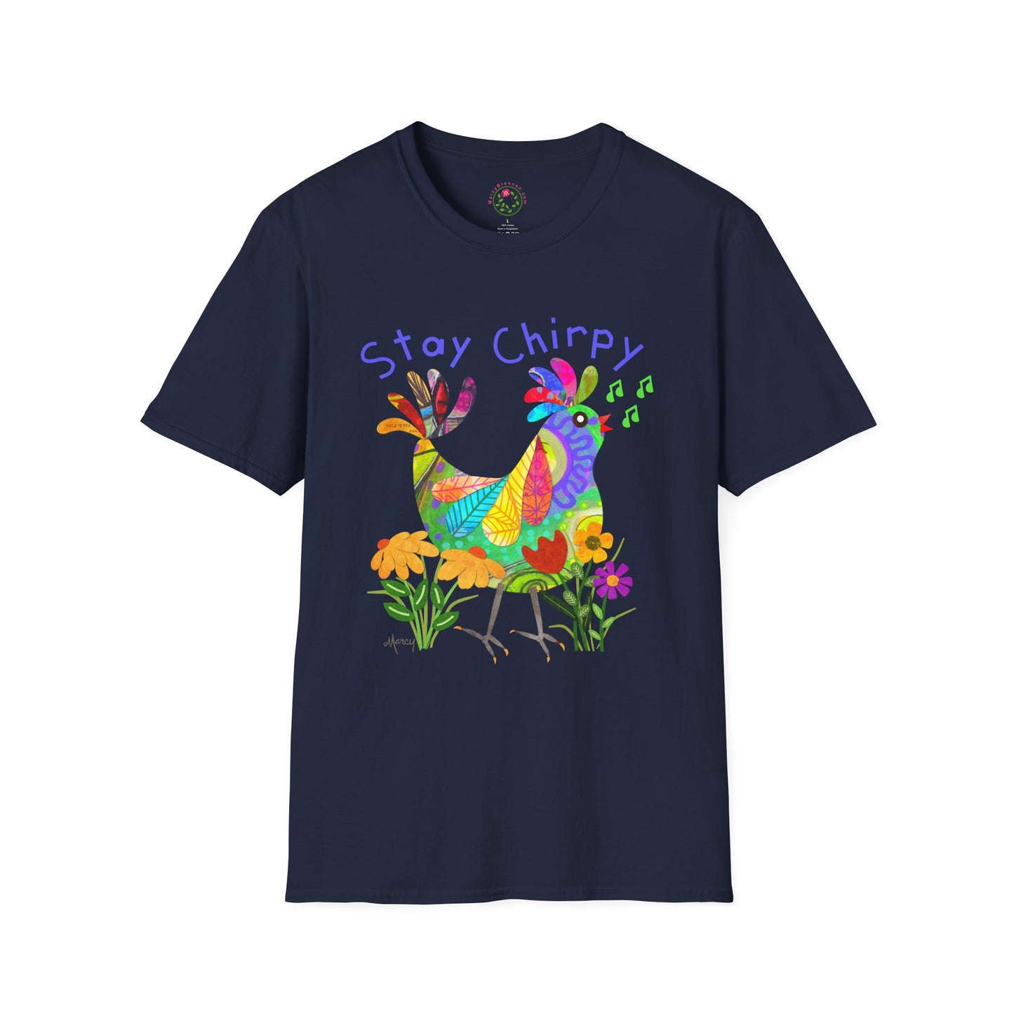 Kooky Bird Collage Collage Softstyle T-Shirt