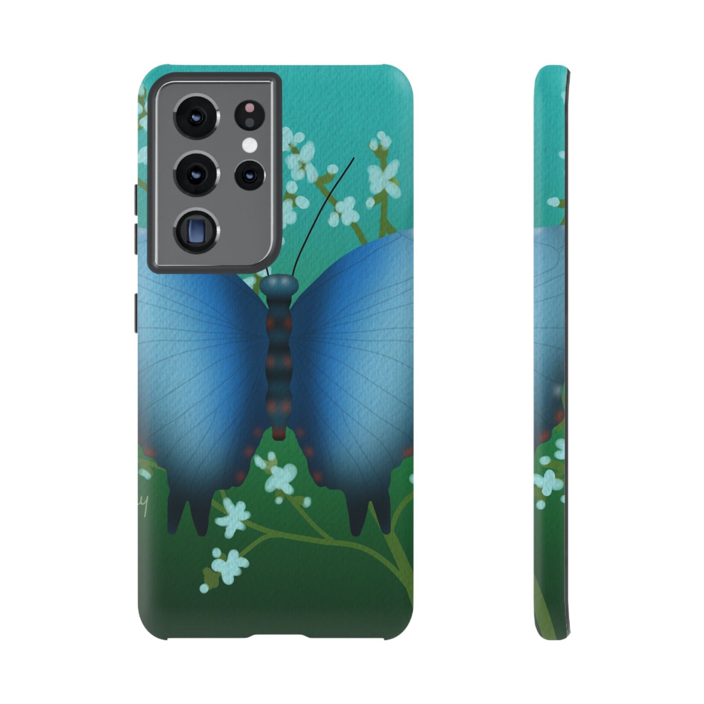 Blue Butterfly Tough Phone Case