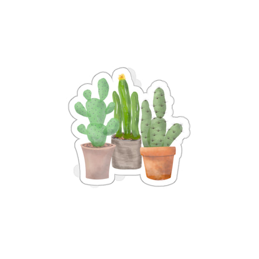 Potted Cactus Trio Die-Cut Stickers