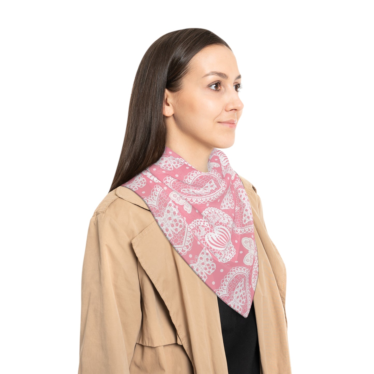 Paper Hearts Poly Scarf