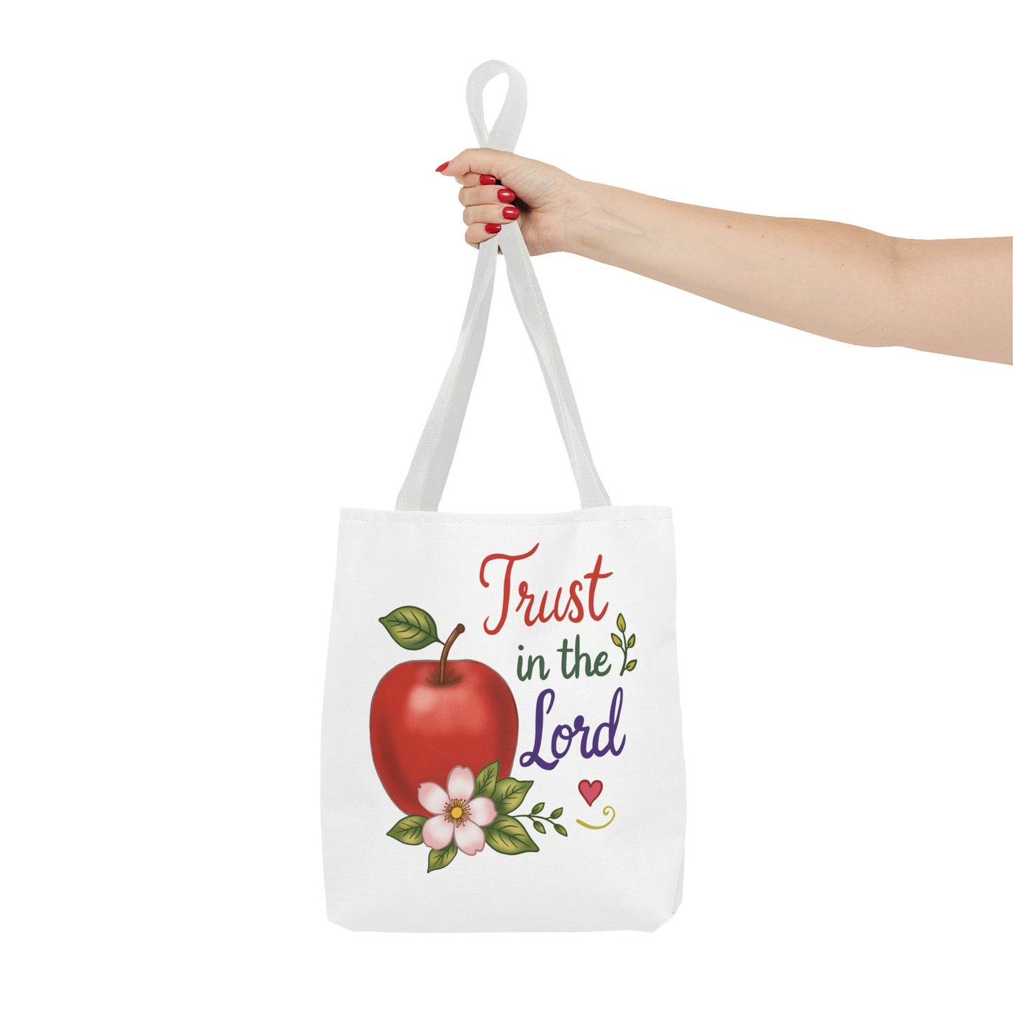 Trust in the Lord Apple Tote Bag — Faith-Based Christian Grocery & Everyday Tote