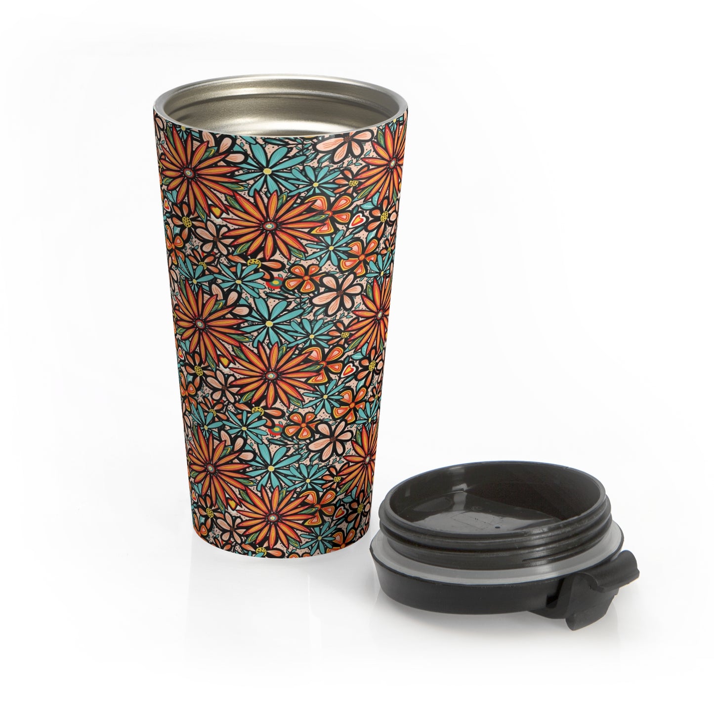 Flower Power Stainless Steel Travel Mug