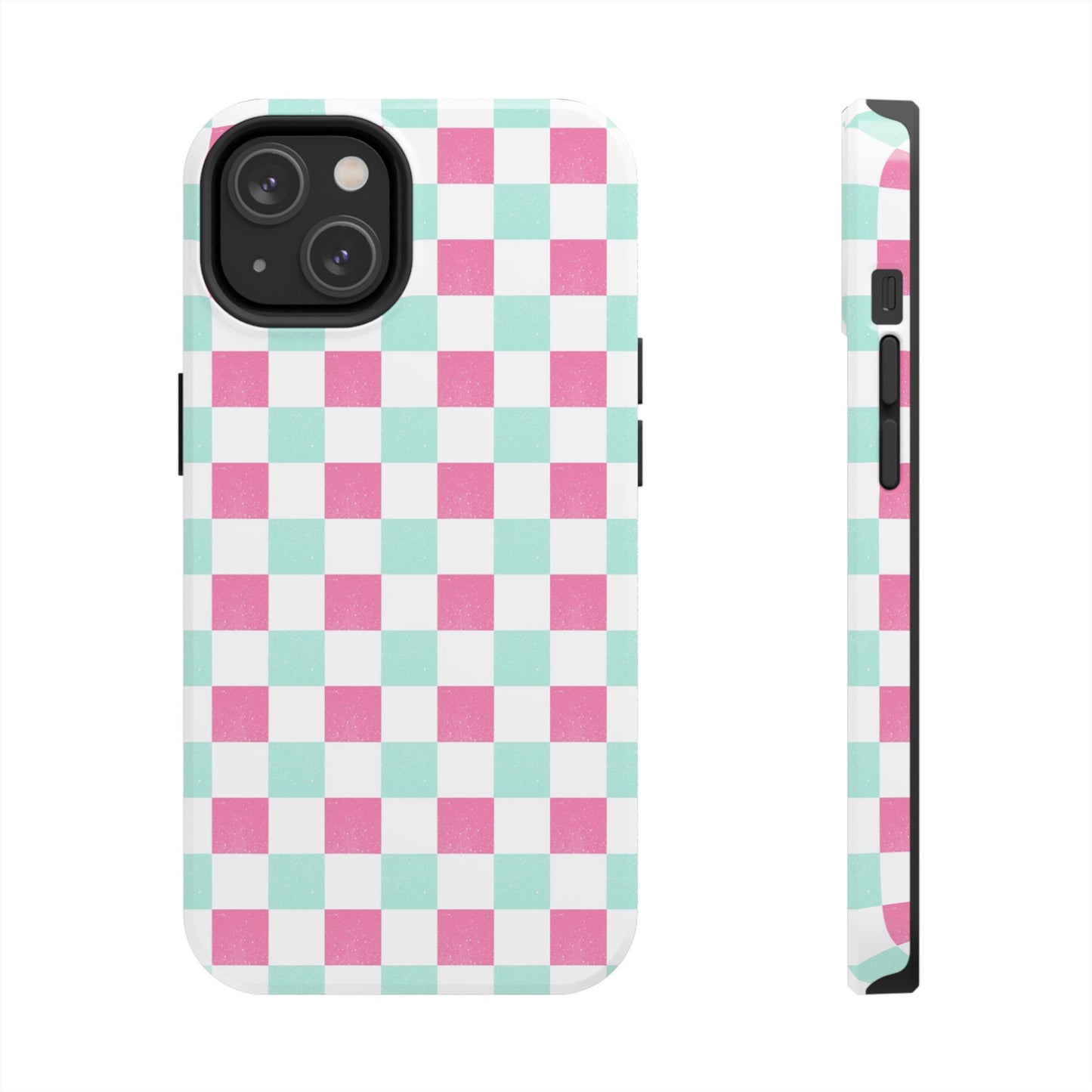 Pastel Christmas Checks Tough Phone Cases