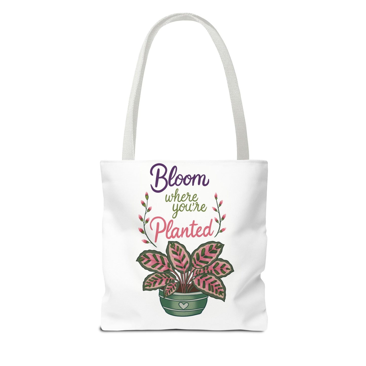 Bloom Where You’re Planted Tote Bag — Potted Monsterra Spiritual Tote