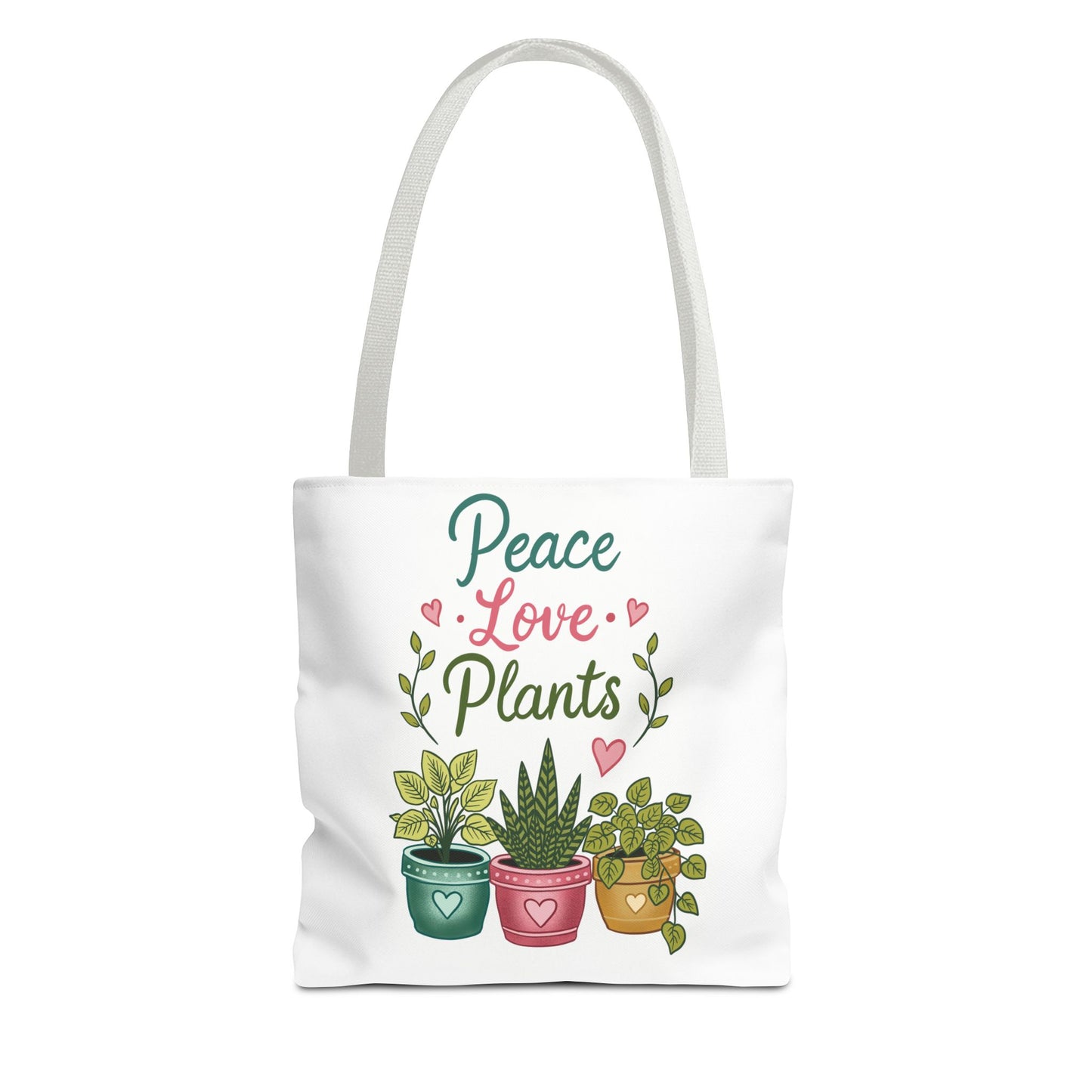 Peace Love Plants Tote Bag – Botanical Faith Canvas Shopper