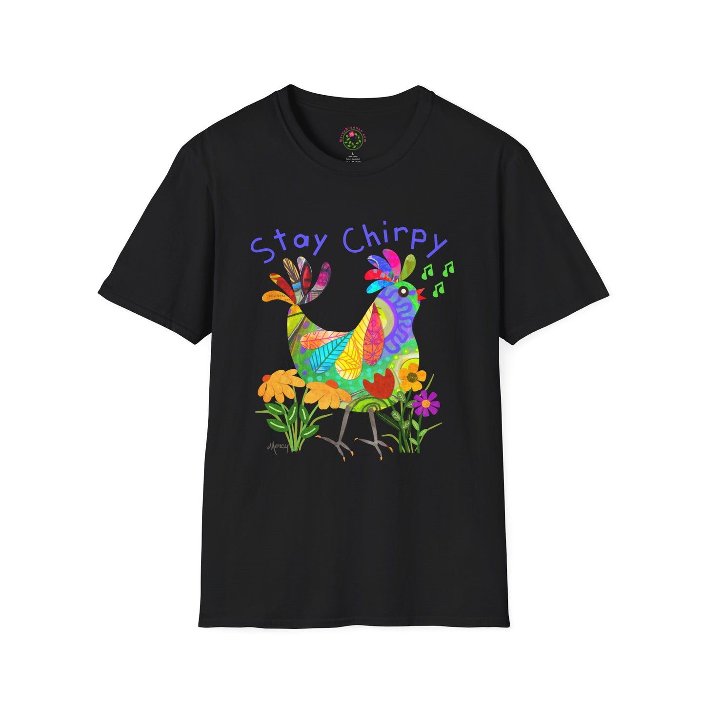 Kooky Bird Collage Collage Softstyle T-Shirt