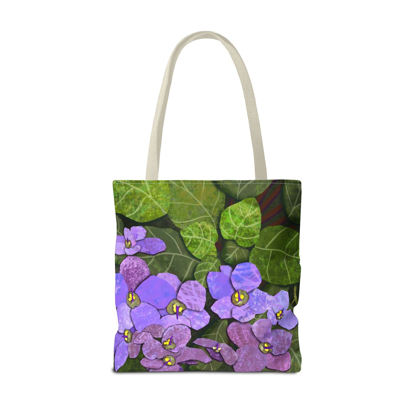 African Violets Collage Tote Bag