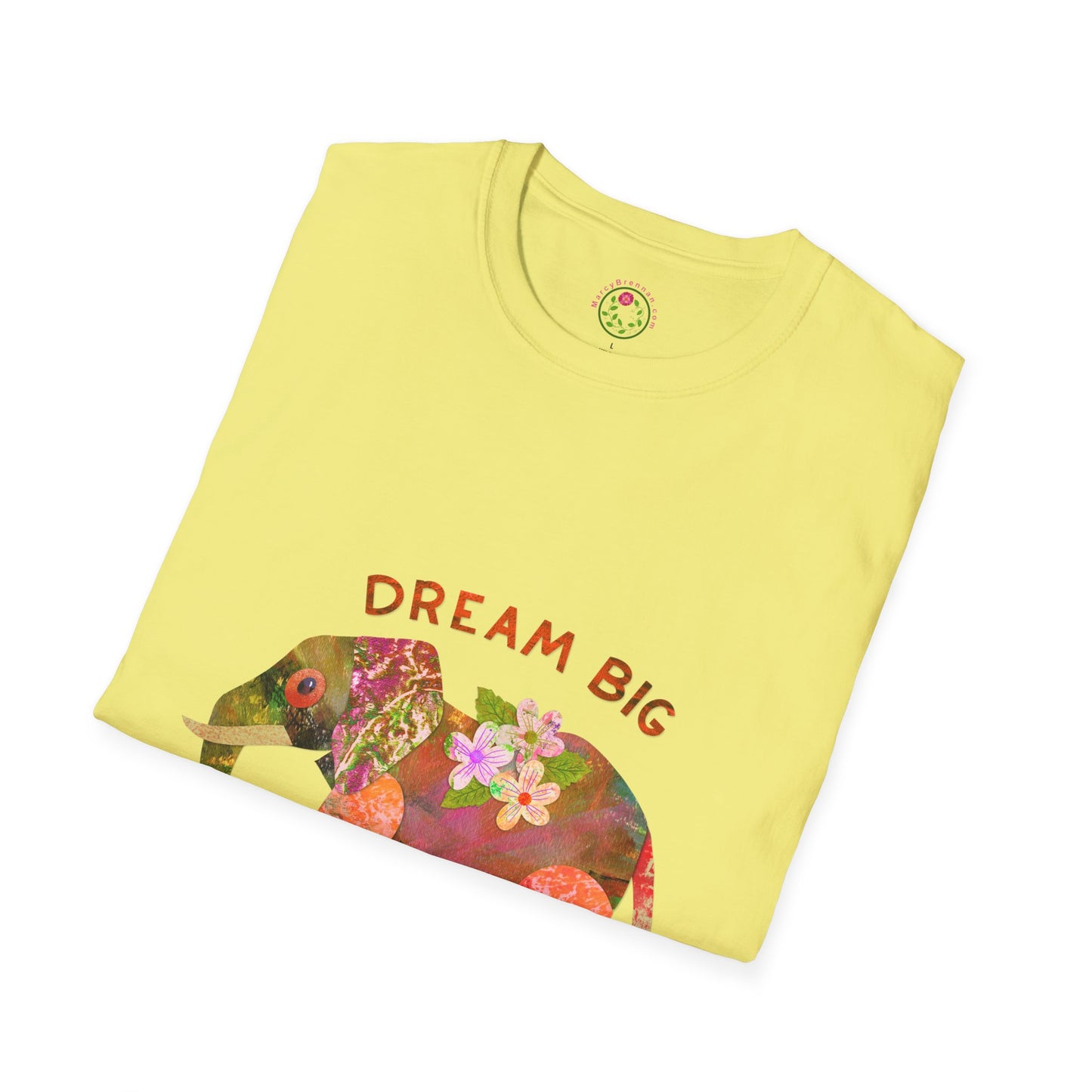 Dream Big Elephant Collage Collage Softstyle T-Shirt