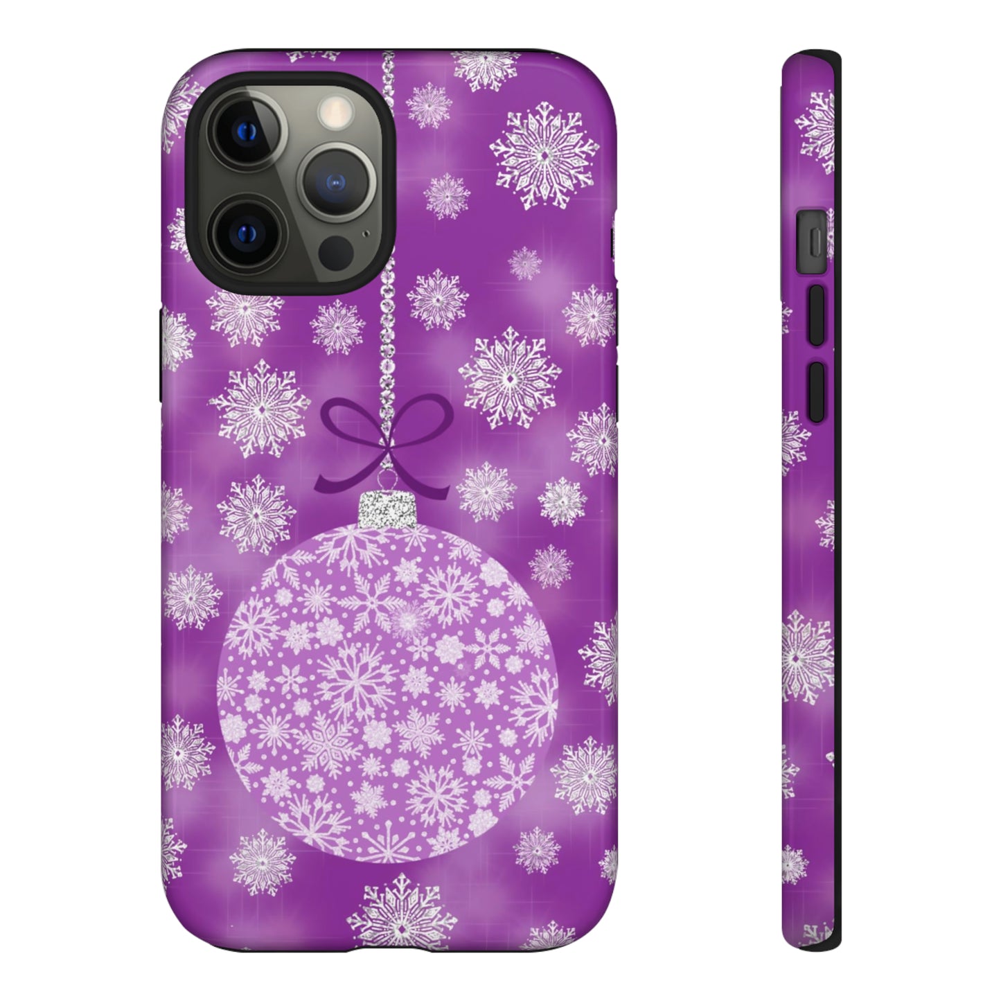 Glittering Snowflake Bauble in Purples Tough Cases