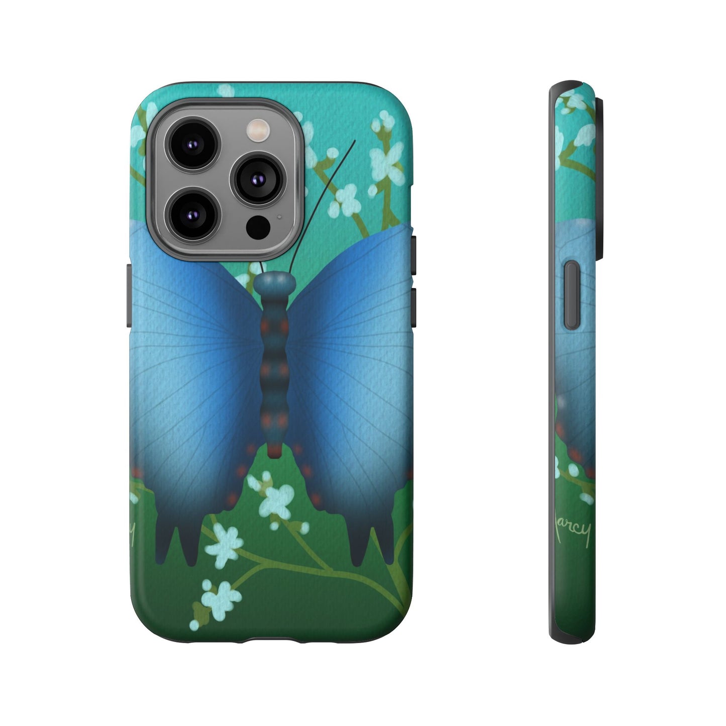 Blue Butterfly Tough Phone Case