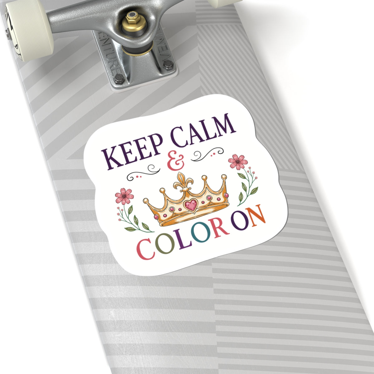 Keep Calm & Color On Sticker