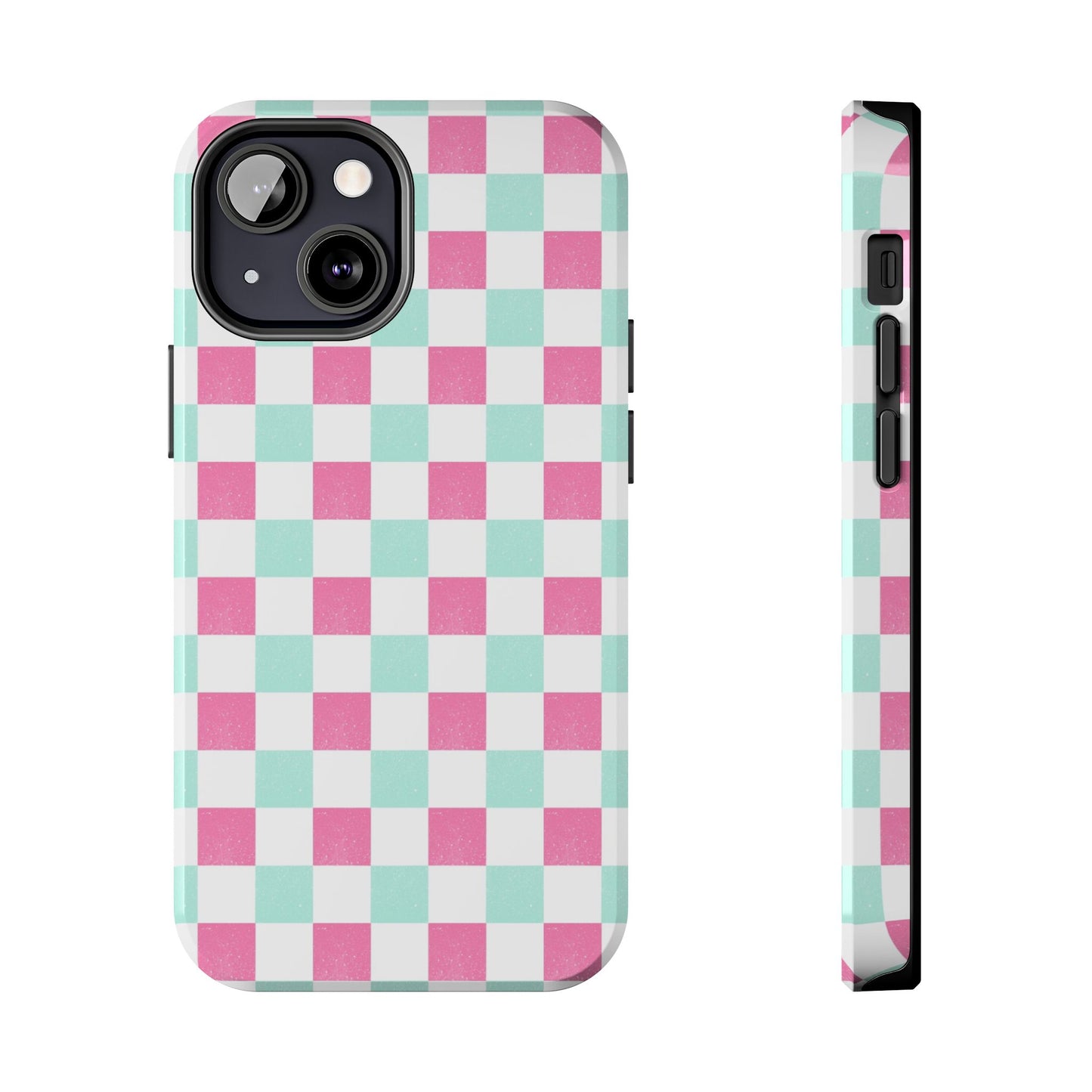 Pastel Christmas Checks Tough Phone Cases