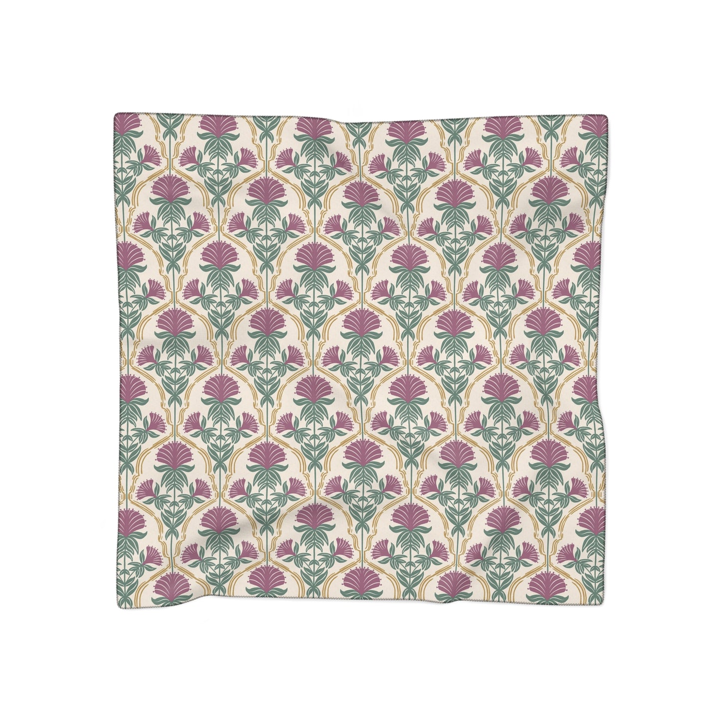 Bergamot Flowers Square Poly Scarf
