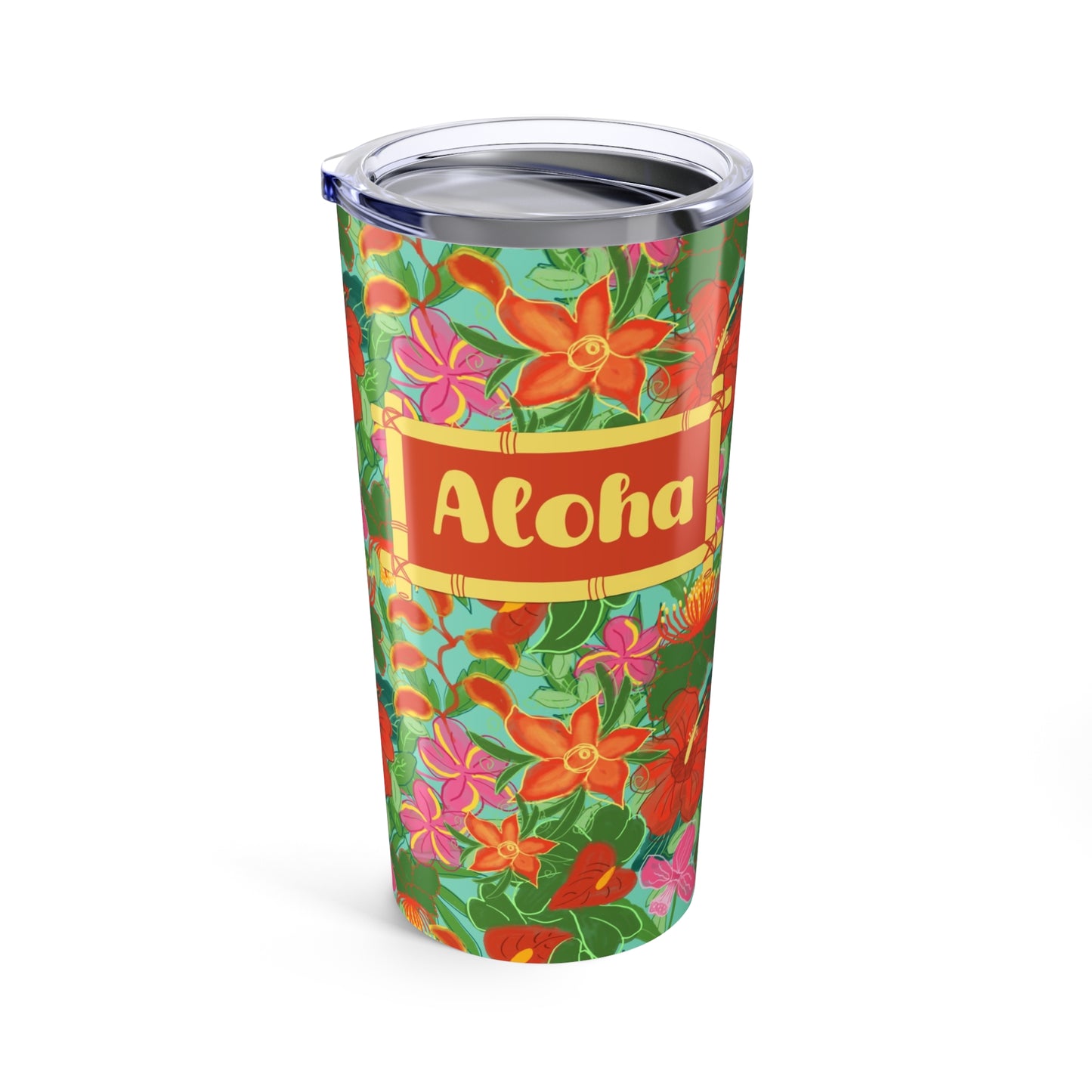 Tropical Flowers Tumbler 20oz