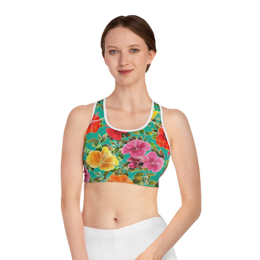 Hibiscus Garden Sports Bra