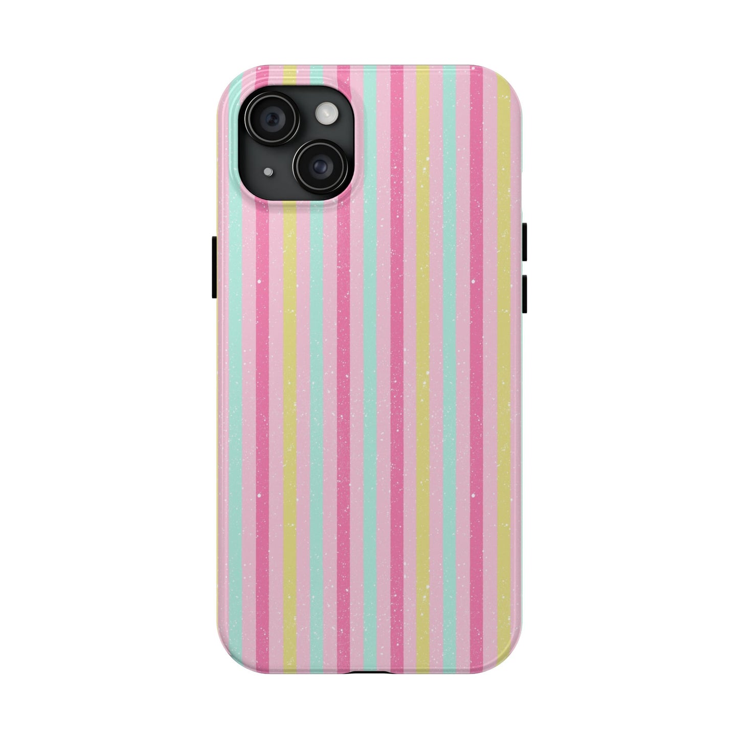 Pastel Stripes on Pink Tough Phone Cases