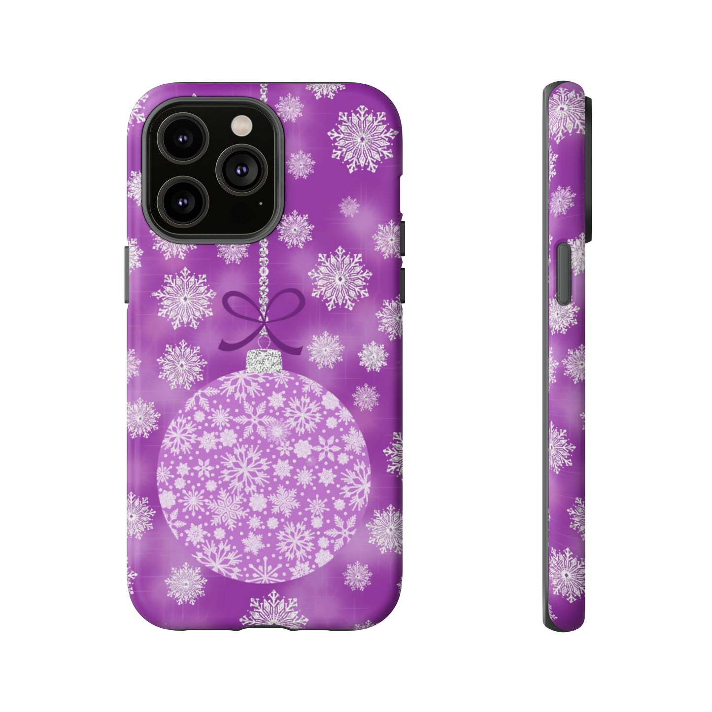 Glittering Snowflake Bauble in Purples Tough Cases