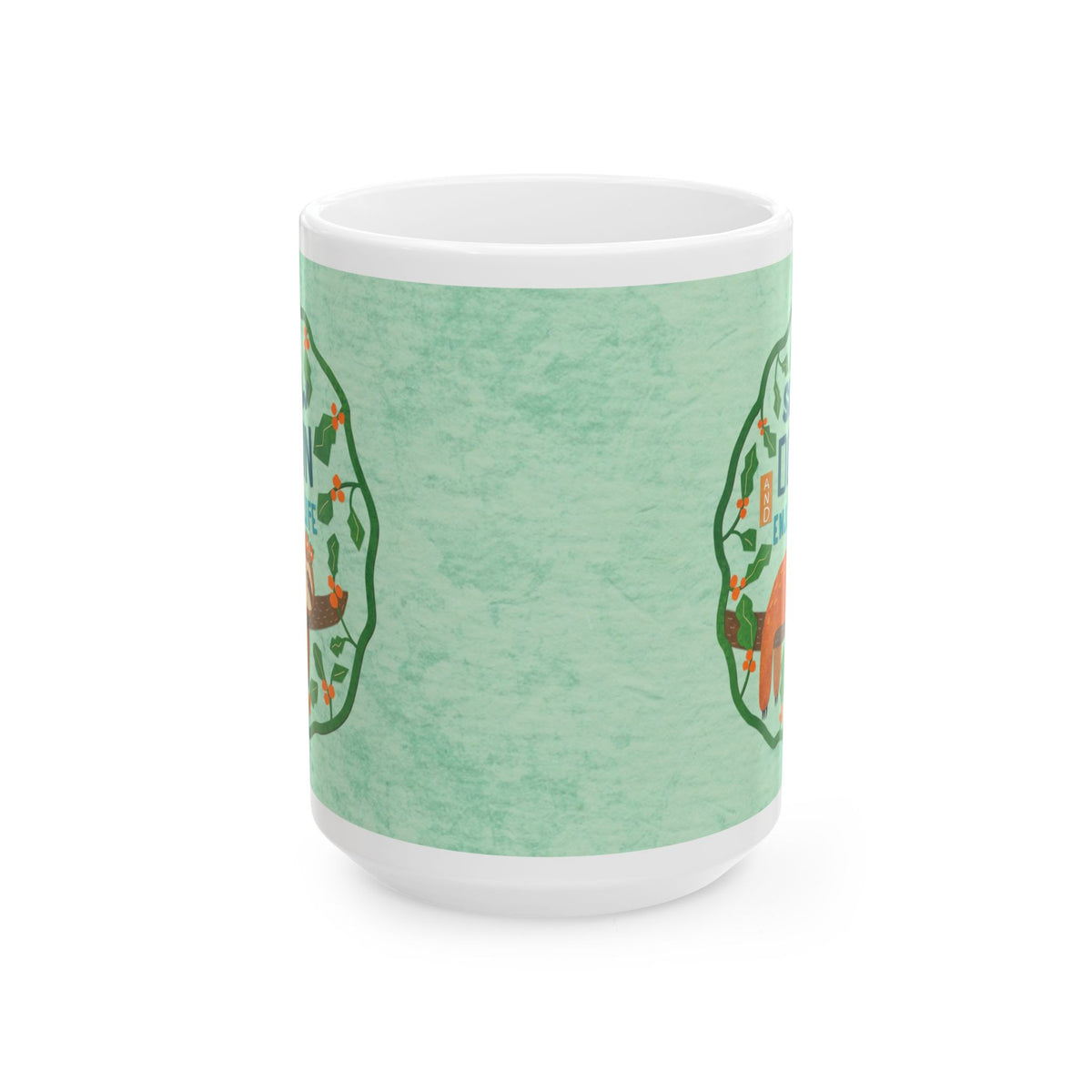 Sloth Collage Ceramic Mug 11oz & 15oz