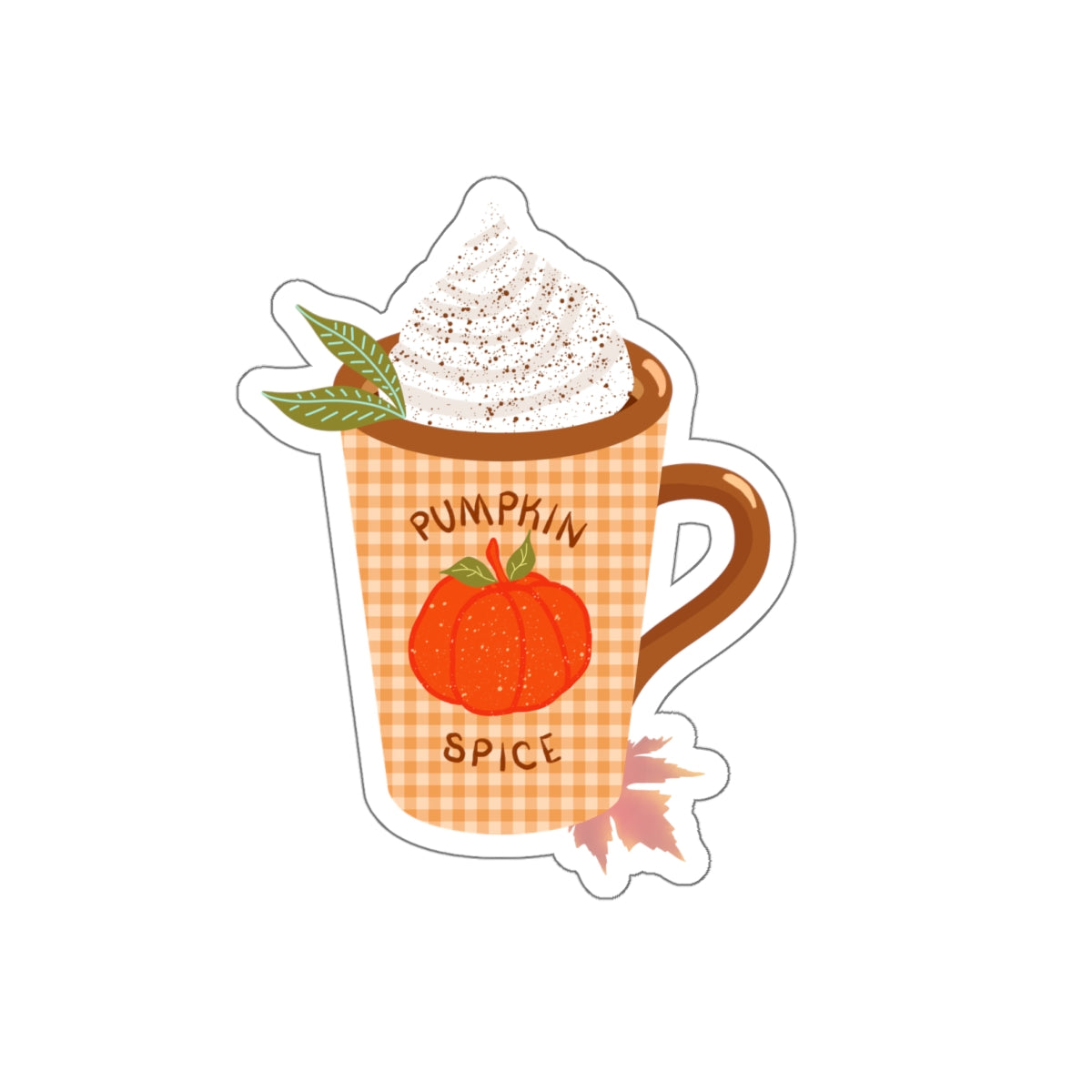 Pumpkin Spice Latte Cozy Mug Die Cut Sticker