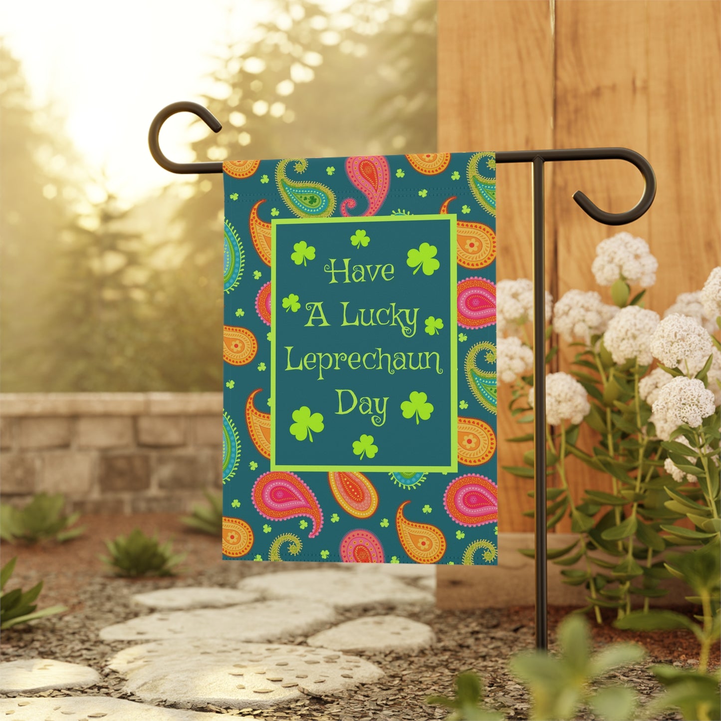 Have a Lucky Leprechaun Day Paisley Garden Banner