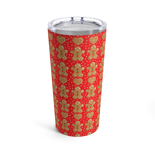 Gingerbread Men & Hearts Tumbler 20oz