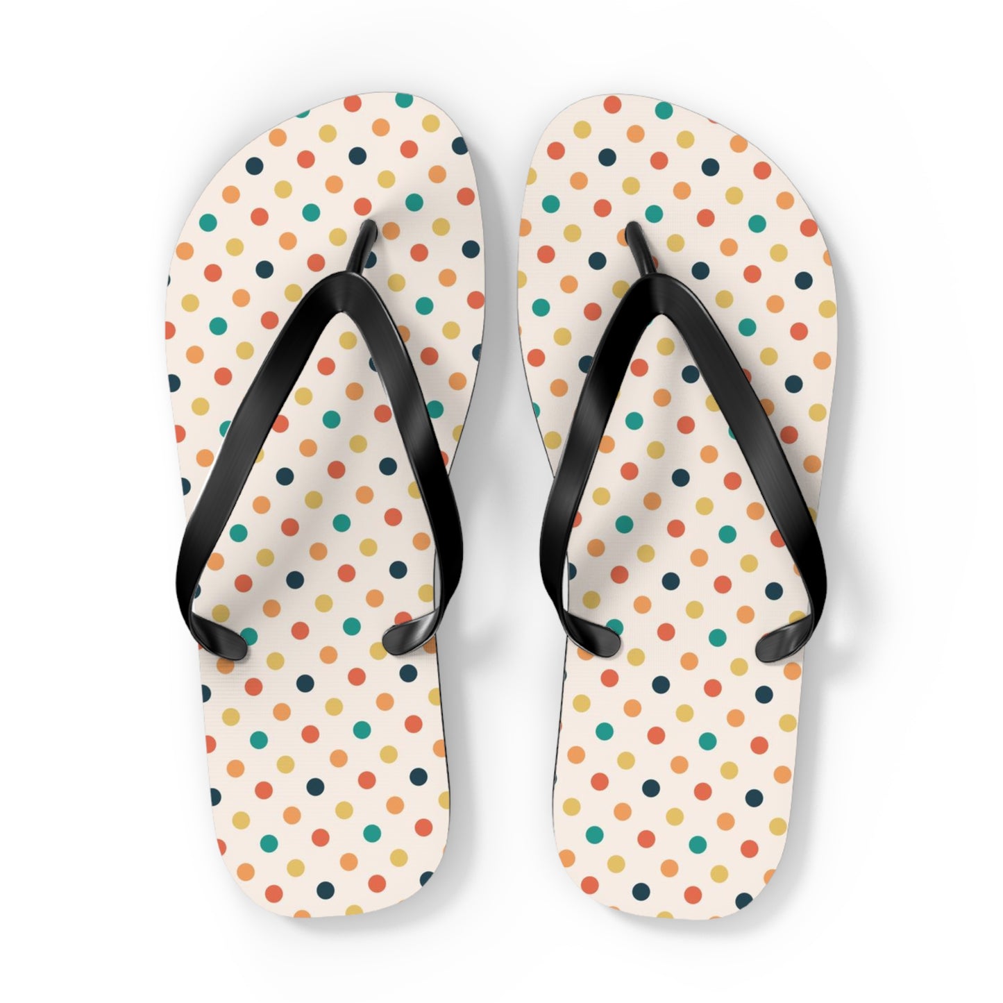 Sunbaked Polka Dots on Flip Flops