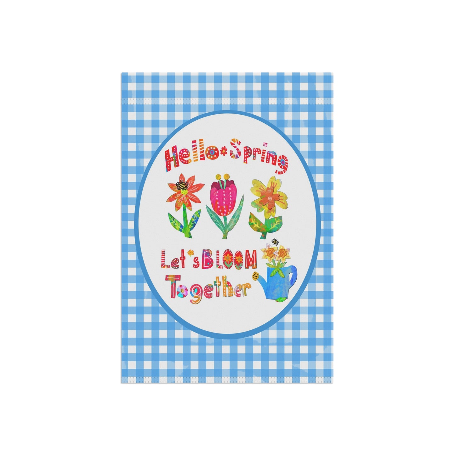 Hello Spring Collage Garden Banner