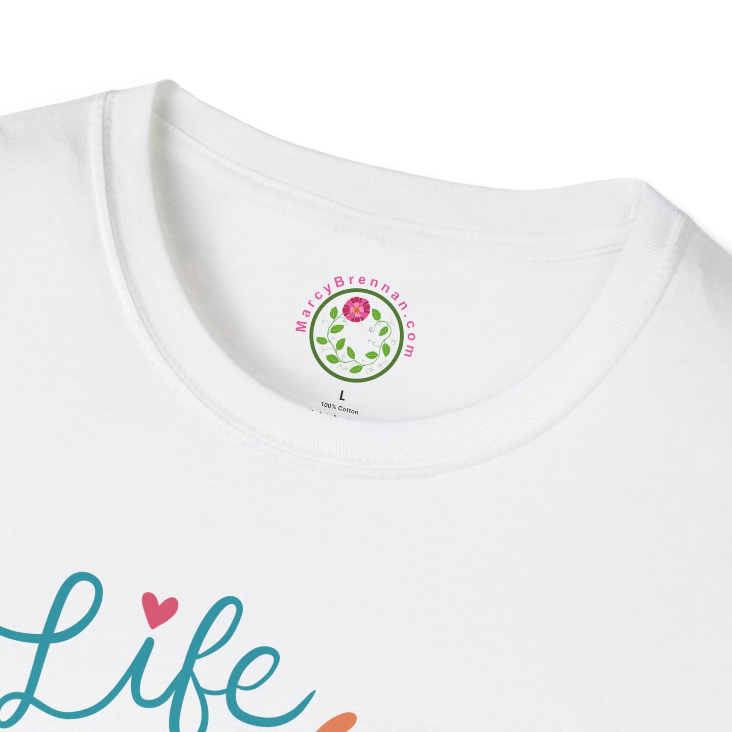 Life Happens Coloring Helps T-Shirt — Floral Adult Coloring Therapy Tee