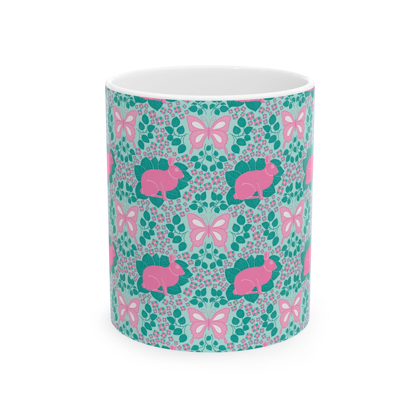 Bunnies & Butterflies Ceramic Mug (11oz & 15oz)