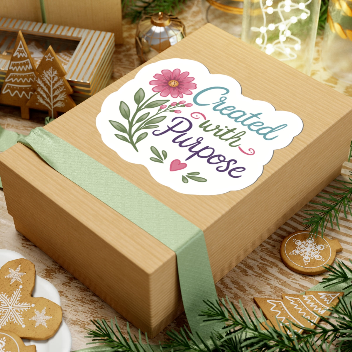Created with Purpose Floral Kiss-Cut Sticker