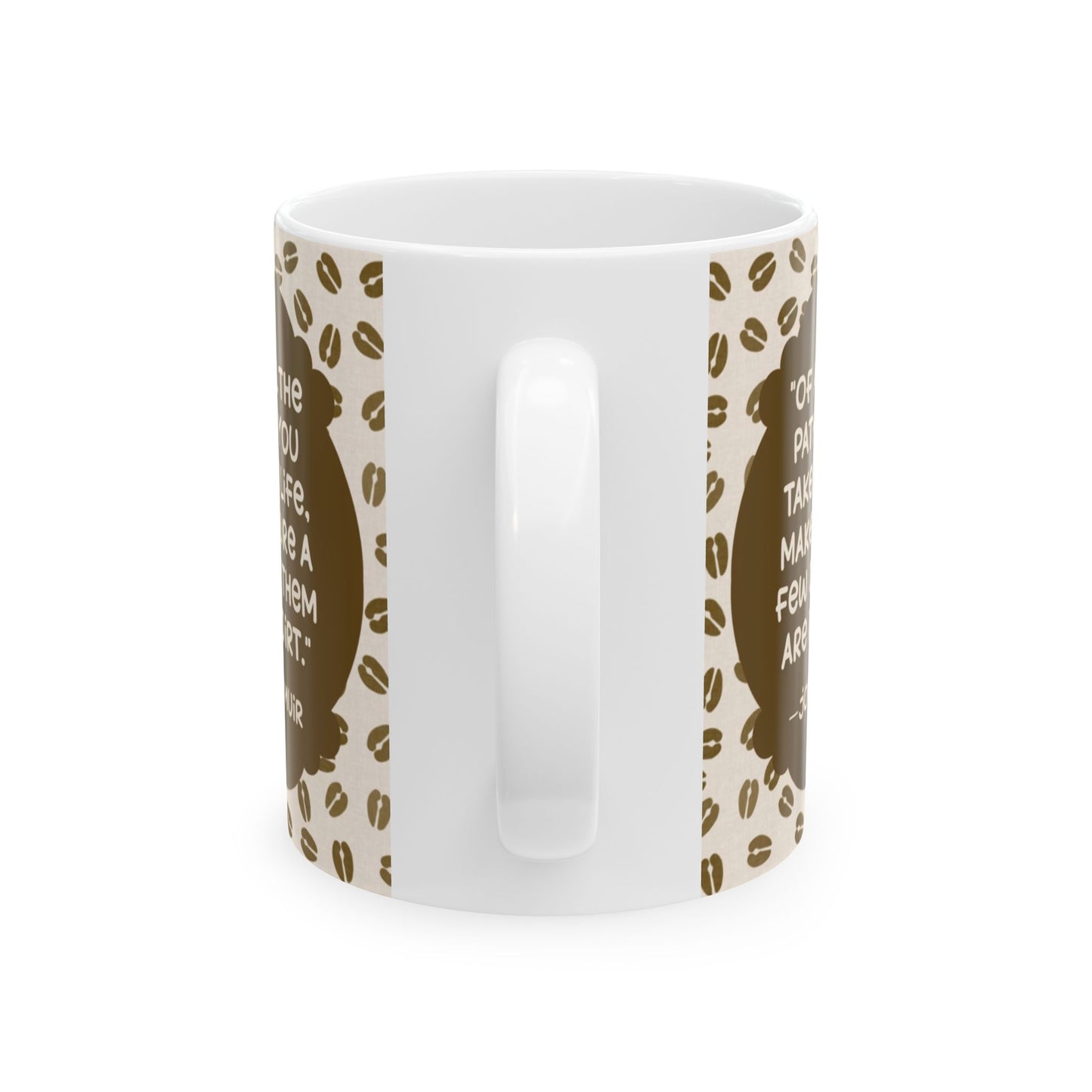 Deer Tracks with John Muir Quote Ceramic Mug 11oz & 15oz