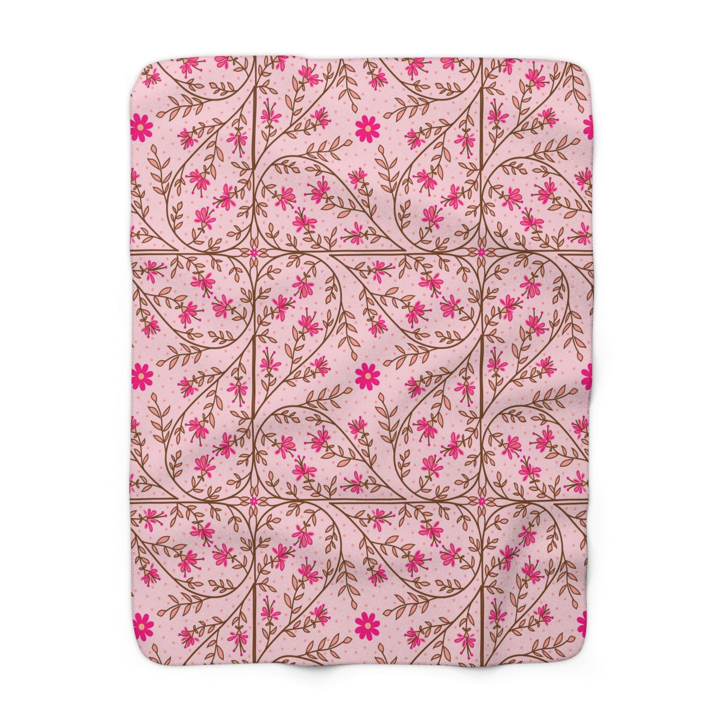 Honeysuckle Sherpa Fleece Blanket