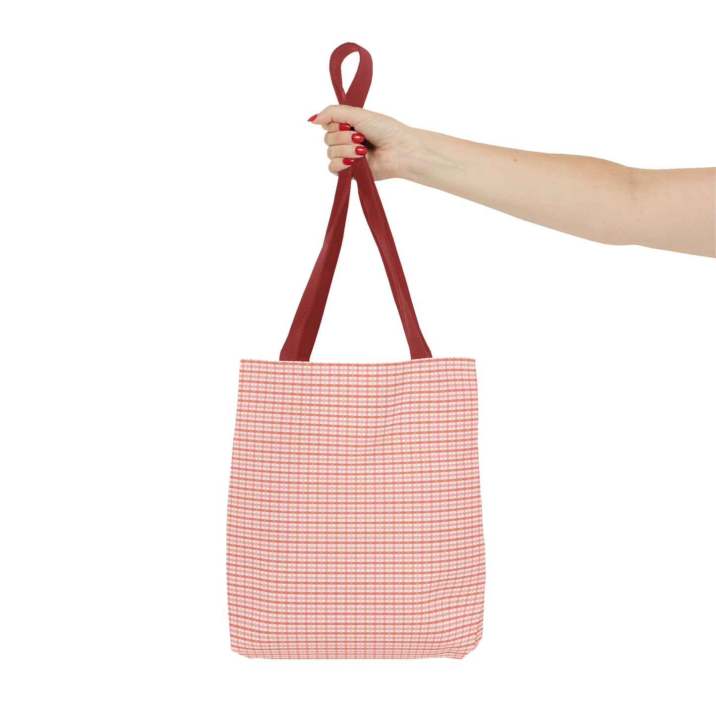 Beach Checks in Coral Tote Bag