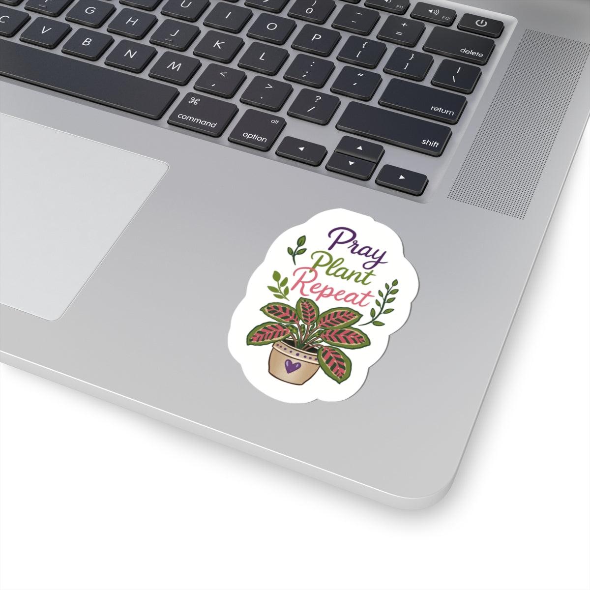 Pray Plant Repeat Sticker - Floral Potted Plant Kiss-Cut Vinyl Sticker