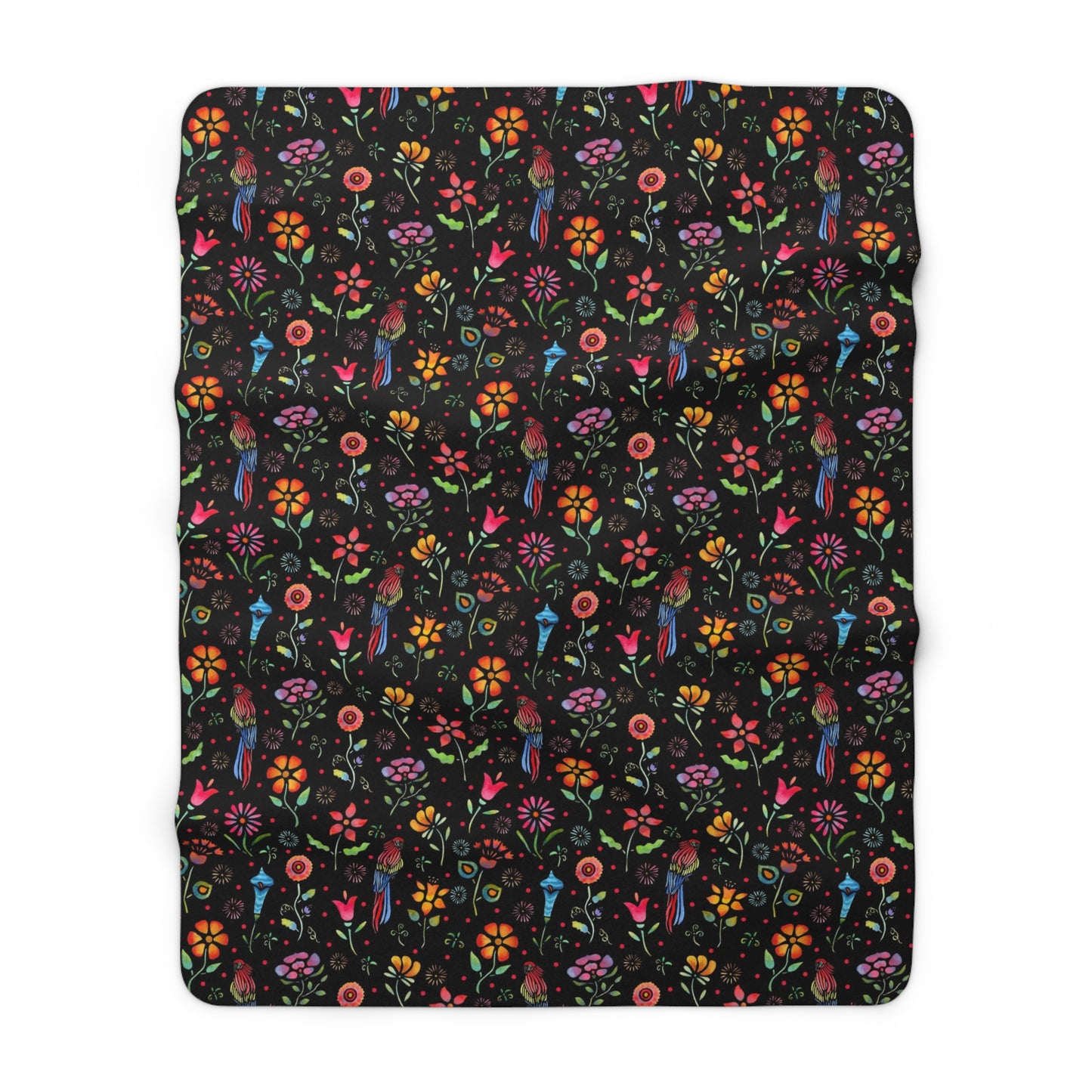 Frida Flowers Sherpa Fleece Blanket