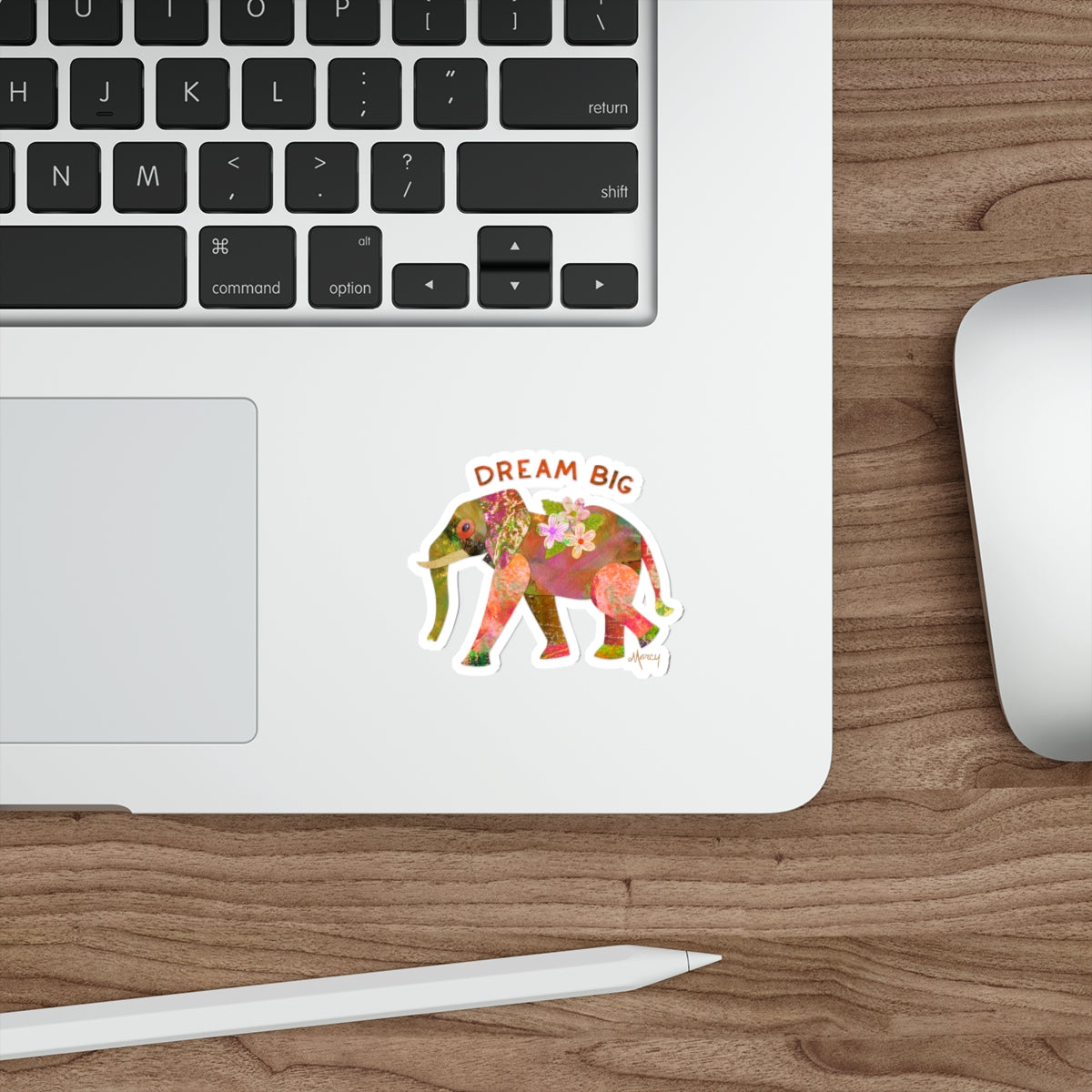 Dream Big Elephant Collage Die Cut Sticker