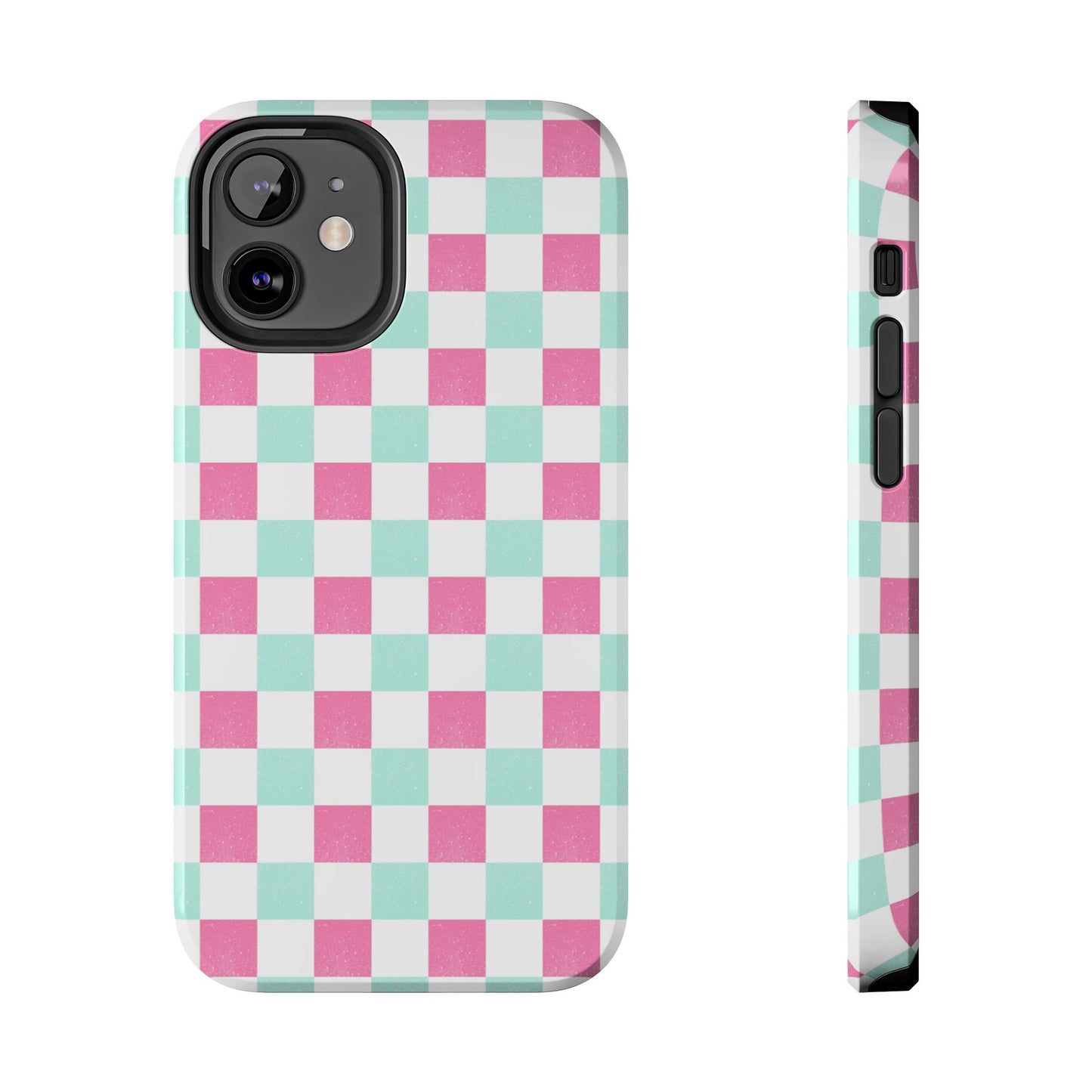 Pastel Christmas Checks Tough Phone Cases