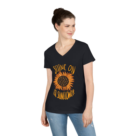 Sunflower Ladies' Cotton V-Neck T-Shirt